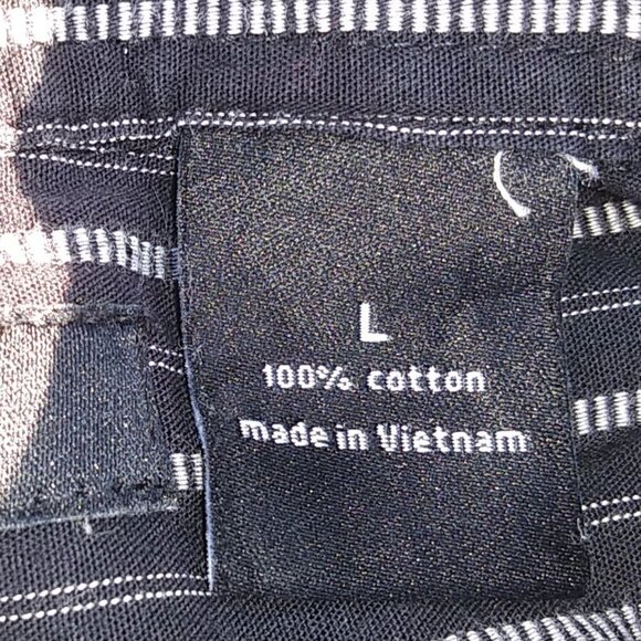Sean John Men's Black White Striped Button Down - L - Original Fit - Picture 8 of 14